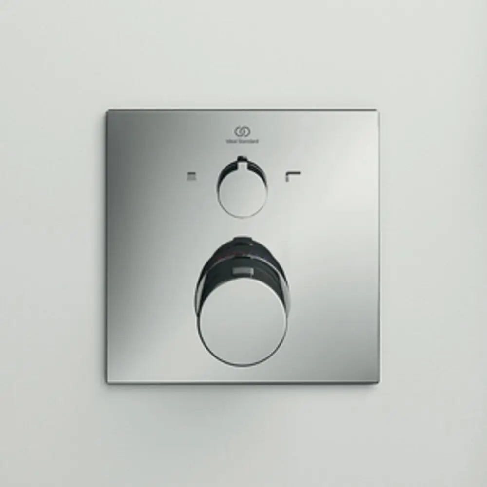 IS-Einzelthermostat-UP-Ceratherm-C100-BS2-Rosette-163x163mm-Chrom-A6956AA gallery number 3